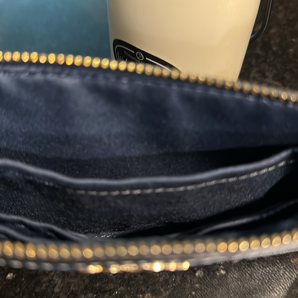 Coach Light Blue Leather Wristlet - Picture 4 of 4